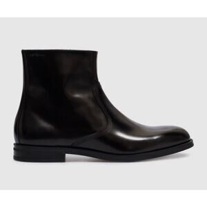 Stuart Weitzman Leather Angel Leather Zip Ankle Boots SJ201 Black Size 10M NWB